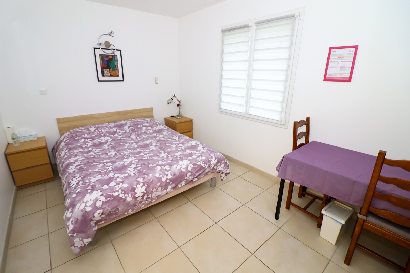 Lit double chambre PMR